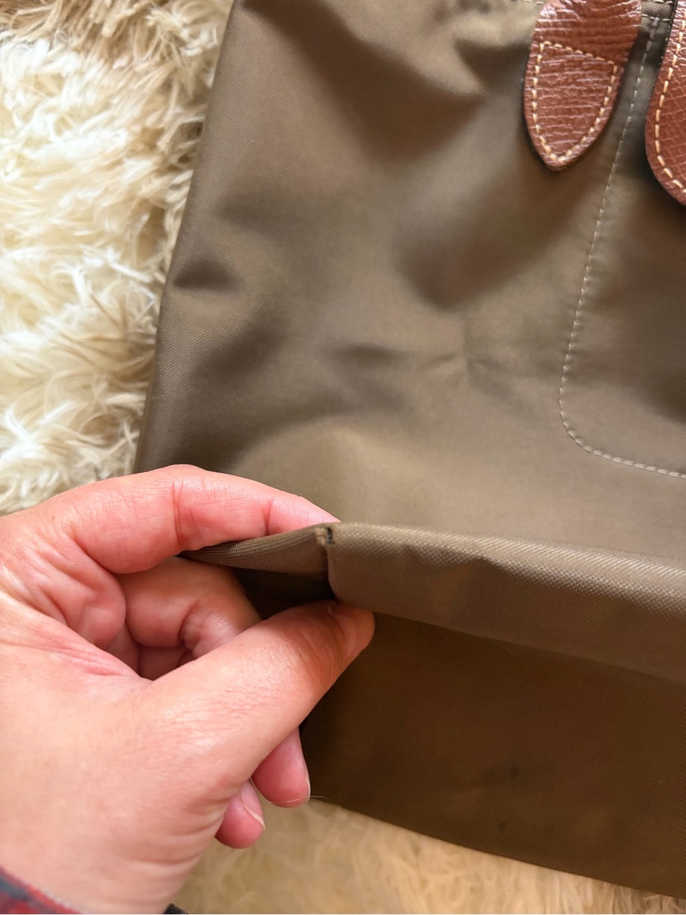 Longchamp le pliage medium olive tote - Picture 4 of 10